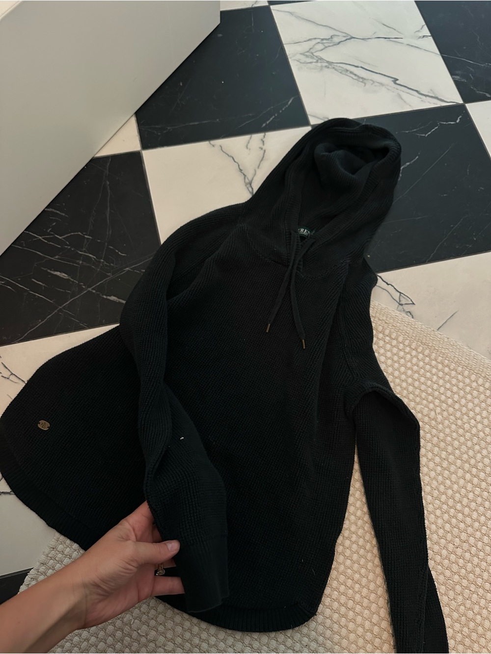 Ralph Lauren Black Cowl Neck Sweater
